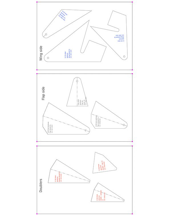 Slotted Flap Hinges Drawing