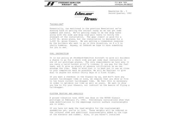 Glasair News 1982 Q2 #5