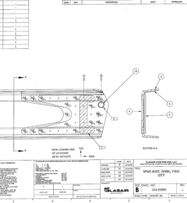 Sportsman Wing Spar Assembly